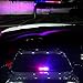 ASPL 12V 16 LED High Intensity LED Law Enforcement Emergency Hazard Warning Strobe Lights for Interior Roof/Dash/Windshield with Suction Cups (Red/Blue)