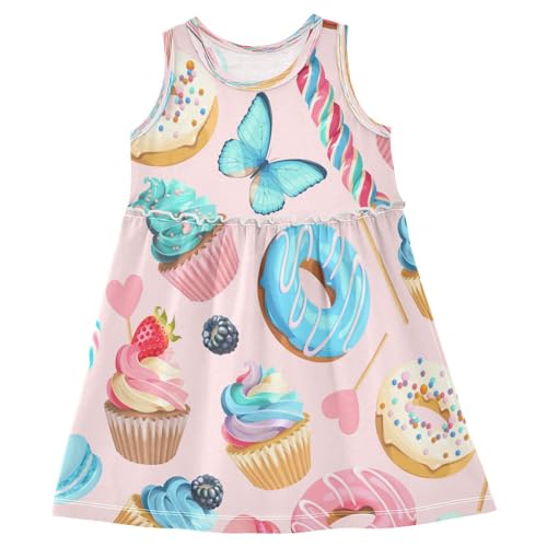 Boccsty Cupcakes Donuts Girls Dress Kids Toddler Casual Dresses Summer Dresses 2T