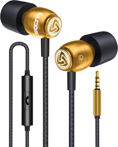 Immagine prodotto: LUDOS CLAMOR Auricolari In-Ear Cuffie, Cuffiette con Filo e Microfono, Garanzia 5 Anni, Audio di alta Qualità, Memory Foam, Cavo Rinforzato, Bassi, Controllo del Chiamate per iPhone, Samsung, Huawei