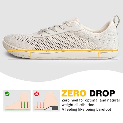 Flexwin Wide Toe Box Shoes for Women, Barefoot Minimalist Shoes, Zero Drop Casual Breathable Soft Sneakers4