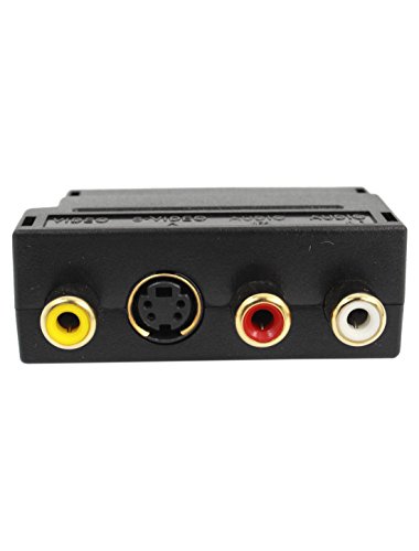 Adaptador Scart 20 Pines Macho a 3 RCA AV Hembra + S Video miniatura 3