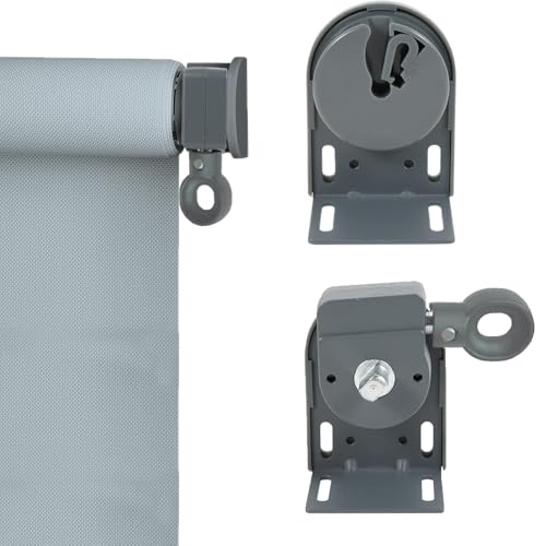 Universal Replacement Accessories, Installation Bracket for Coolaroo External Roller Blinds, Sunshade Curtains, Indoor and Outdoor Cordless Roller Blinds (Cordless Bracket Round,Grey)