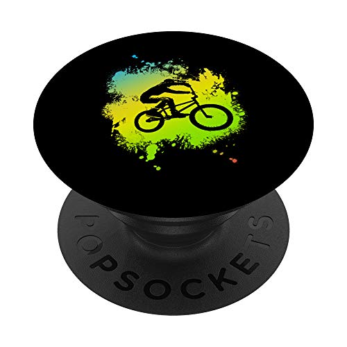 ideal Bmx Mountain Bike Geschenk für Downhill & Fahrrad Fans PopSockets PopGrip: Ausziehbarer Sockel und Griff für Handys/Tablets mit Tauschbarem Top