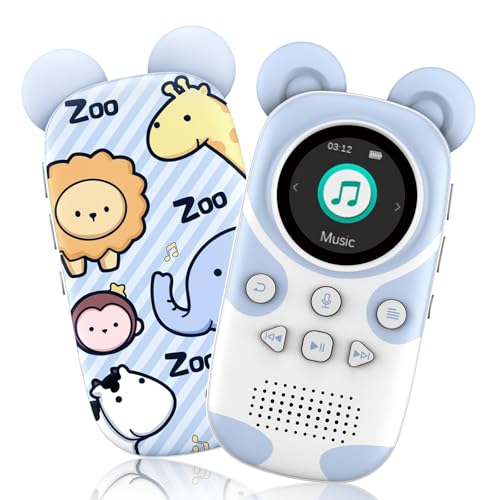 32GB Reproductor MP3 Bluetooth 5.3 con Altavoz, portátiles Lindo Panda de Dibujos Animados para niños,Radio FM, Sonido de Alta fidelidad sin pérdidas,Lanyard,Alarma,Reproductor Musica niños
