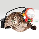 Pseudes T30 5-Color Coon Hunting lights-2000lm White/Red/Walking/Amber+Green Beam, 9-Speed Dial, IPX6 Waterproof Rechargeable Night Hunting Headlamp for Varmint Hog Coyote