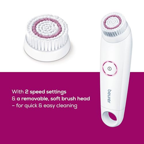 Beurer FC45 Facial Cleansing Brush | Battery-operated rotating facial cleansing brush | For a deeper clean and noticeably softer skin | 2-speed rotation | Suitable for sensitive skin | Water-resistant - Image 5