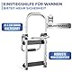Maximex Secura Einstiegshilfe für die Badewanne, leichte Montage, belastbar mit bis zu 150 kg, aus strapazierfähigem Aluminium und stabilem Kunststoff, Silber