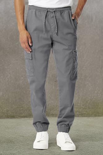 UNIONBAY Men's Davis Elastic Waist Stretch Twill Relaxed Fit Cargo Jogger Pants4
