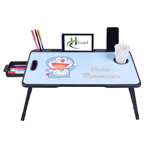 Image of Hitanjal Study Table Bed Table Premium Laptop Table /Foldable and Portable Wooden /Writing Desk for Office /Home /School (B Dore)