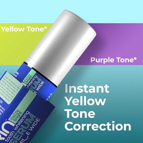 Image of GRIN Dazzle Bright Teeth Whitening Serum 30ml | Teeths Color Corrector 360 Oral Dental Care, Removes Tooth Stains | SLS-Free & Non Invasive Formula | Enamel Safe Instant Brightening for Brighter Smile