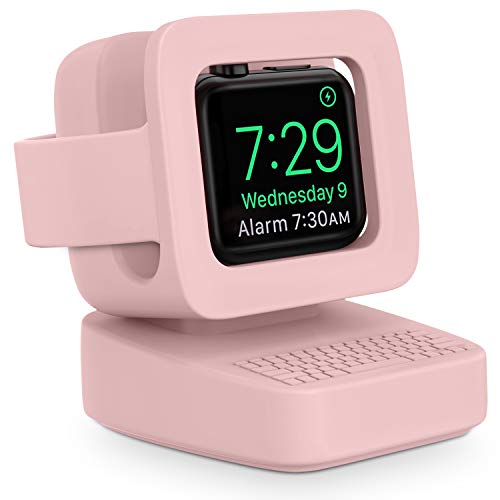 Mapucecompatible With Apple Watch Charger Stand Mapuce Apple Watch Charging Station For Iwatch Stand Charging Dock Silicone For Iwatch Series 6 Se 5 4 3 2 1 Supports Nightstand Mode Beige Dailymail