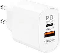 Carregador Universal Turbo 40W USB + Tipo C Quick Charge 4.0 e Power Delivery 3.0 Bivolt 9.1A – Compatível com iPhone, Android, Xiaomi e Todos os Dispositivos USB-C/USB-A