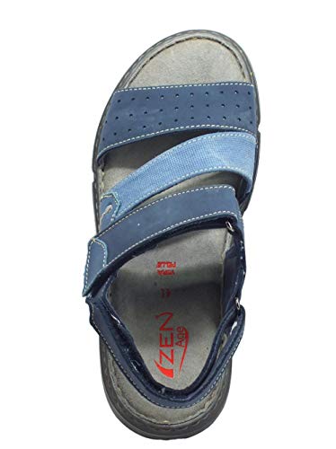 Zen 078219 Avio Zante Blu Sandali Uomo in nabuk
