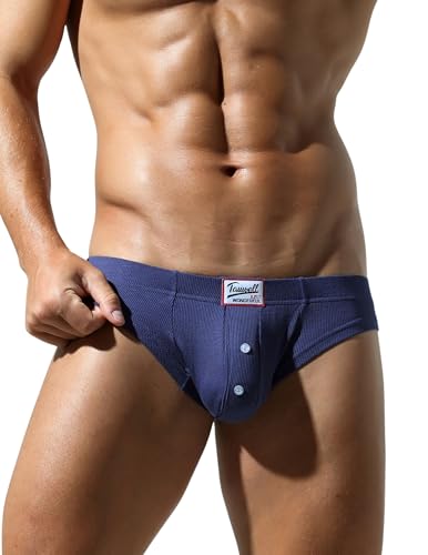 BIMONI Slip corti da uomo di alta qualità, in morbida viscosa, a basso rischio, sexy, comodo, biancheria intima da uomo, Blu scuro, S BIMONI Slip corti da uomo di alta qualità, in morbida viscosa, a basso rischio, sexy, comodo, biancheria intima da uomo, Blu scuro, S