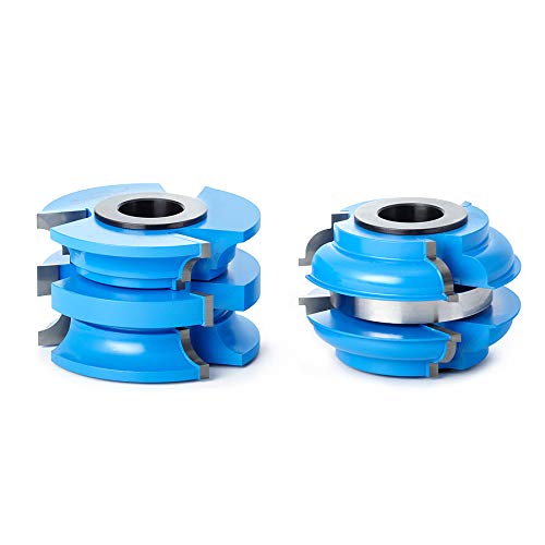 Amana Tool - SC596 2-Piece Carbide Tipped 3-Wing Stile & Rail Exterior Door 3-17/32 Dia x