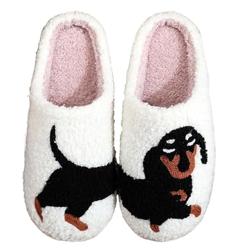 Fluffy Animals Slippers, Women Girls Winter Warm Cute Cartoon Non Slip Home Indoor Slippers