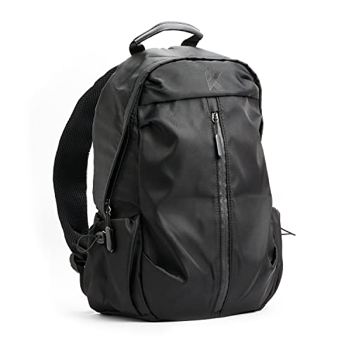kpital - Mochila Unisex - Color Negro - 44 x 32 x 4,5 cm - Mujer y Hombre - Llevar el Portátil, Libros o la Ropa de Deporte - USB para Cargar el Móvil Cover