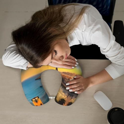 Almohada de viaje de espuma viscoelástica cervical 30x25 cm miniatura 6