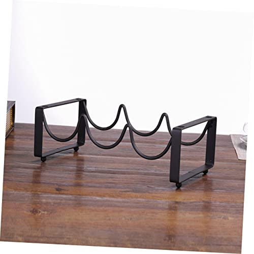 Soporte vintage de hierro para 3 botellas miniatura 7
