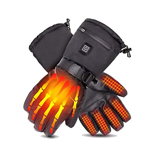 Heated Motorcycle Gloves, Rechargeable 7.4V 2500mAh Heated Gloves for Men, Winter Snow Gloves, Ski Gloves, Electric Battery Workout Gloves for Outdoor Work L Size