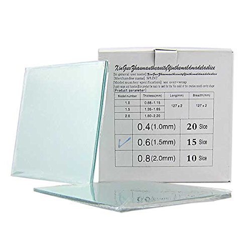 Image of 1.5MM Dental Hard Splint, Thermoforming Materials for Vacuum Forming Machine 5'' x 5'' 15Sheets