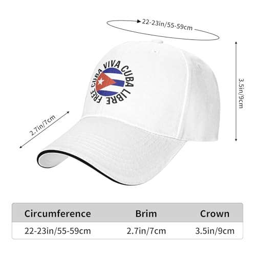 Free Cuba Viva Cuba Libre Pro-Freedom Gorra Blanca miniatura 6