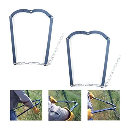Texas Fence Fixer Chain Fence Strainer Fence Fixer Tool Fence Stretcher Repair Tool for Garden Fence (Two Pieces)