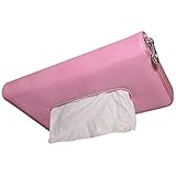 YeSBTx Elegante Papiertaschentuchbox Papierhalter Serviettenhalter Halter Auto Sonnenblende Papierhülle Für Auto Schwarz/Rosa