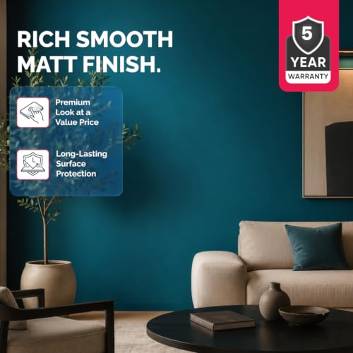 Image of Nerolac Beauty Smooth Interior Emulsion Paint (4L) | White | Smooth Matt Finish| Value-priced | Long lasting | Ease of Application|5 years performance warranty| Wall Paint for Living Room, Bedroom