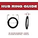 Wheel Accessories Parts Set of 4 Hub Centric Ring 78.10mm OD to 63.40mm Hub ID, Black Polycarbonate (Wheel Hub Ring, 4 Pack, 78.10 mm OD to 63.40 mm ID Wheel Centerbore, Polycarbonate)