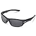 Duduma Polarized Sports Sunglasses for Running Cycling Fishing Golf Tr636 Flexible Superlight Frame (black matte frame with black lens)