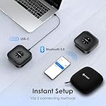 EMEET Conference Speakerphone M0 Plus, 4 AI Mics 360° Voice Pickup, Noise Reduction, USB C Speaker, Bluetooth Conference Speaker for 8 People w/Daisy Chain for 16 Compatible with Leading Software - Image 4