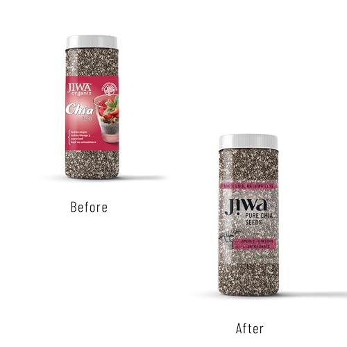 Image of Jiwa Pure Chia Seeds| Raw & Unroasted | Rich in Omega 3, Antioxidants and High Fiber | Seeds For Eating | Superfood | 200 g (Pack of 3)