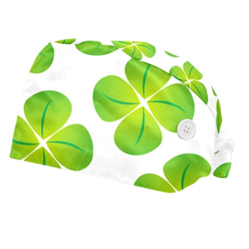 Chapeaux de travail unisexe motif trèfles verts pour hommes et femmes lot de 2