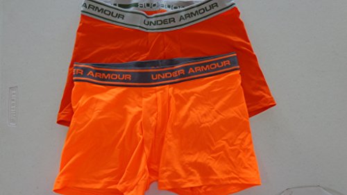 Under Armour Kids Boys' Original Series Boxerjock 2-Pack, Blaze Orange/Black/High-Vis Yellow, LG (14-16 Big Kids)
