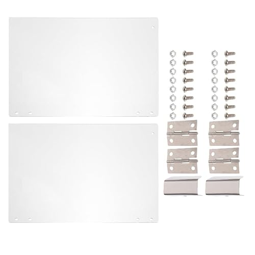 HOLIDYOYO Popcorn Machine Door Panel Replacement 2 pack Clear Protective Panel for Commercial Popcorn Maker Accessories Anti-Spill Baffle 14.29 X 8.46 X 0.11 in