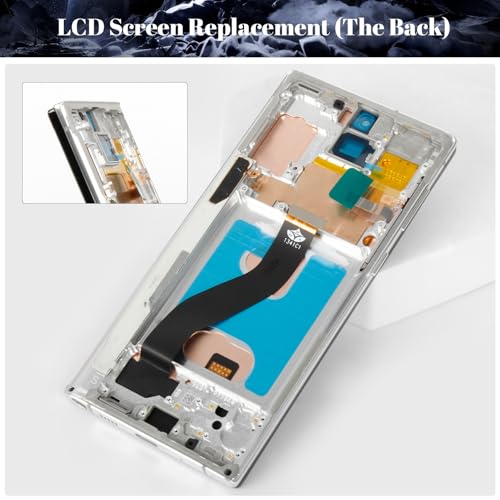 Écran LCD pour Samsung Note 10 argenté avec châssis de remplacement TFT - 7
