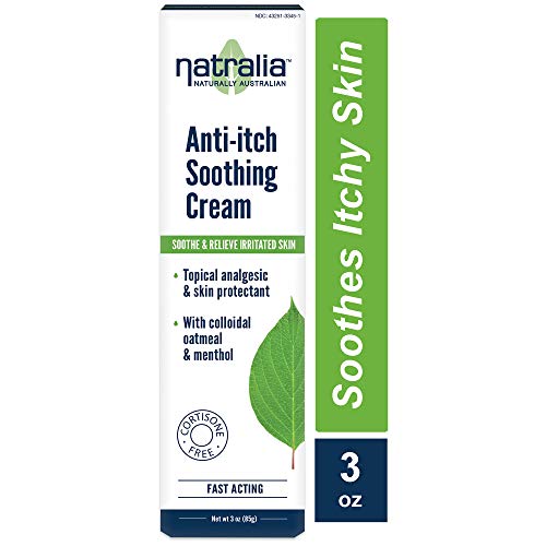 Natralia Anti-Itch Soothing Cream, Oatmeal and Menthol, 3 Ounce