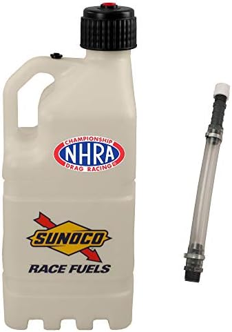 NHRA 5 Gallon Racing Utility Jug with Deluxe Filler Hose Kit - Clear - Made in The USA