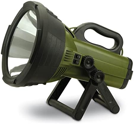 Cyclops Colossus 18 Million Candlepower 12V Handheld Halogen Rechargeable Spotlight with AC/DC Charger or 12V DC Car Plug Adapter