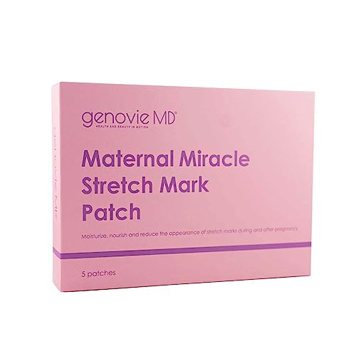 Genovie MD Maternal Miracle Stretch Mark Patch for Women, Skincare, Stretch Marks, Preventative Care for Pregnancy and Postpartum, Hydration and Smoothness for the Skin, 5 Patches