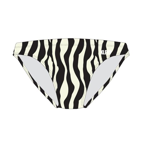 KLEVY Men's Swim Brief, Athletic Performance (Zebra Rhythm, ...
