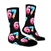 67 Socks Ice Cream 6 7 Meme Novelty Six Seven Crew Socks Funny Gifts For Boys Girls Men Women (Black)