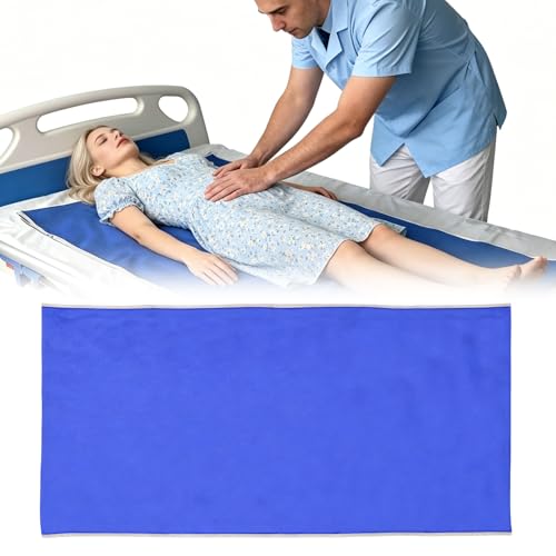 Slide Sheets for Moving Patients on Bed Smooth Patient Repositioning in Hospital Beds Blue 75x180 cm Single Piece Transferring Patients Between Beds and Wheelchairs