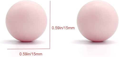 Miniatura 7 de 50 cuentas de silicona, cuentas de silicona de 0.59 pulgadas, cuentas redondas de silicona a granel en 5 colores para hacer llaveros, cuentas