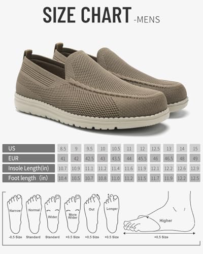 Image of 1TAZERO Men Slip On Shoes Loafer with Arch Support Insoles,Men Casual Shoes for Plantar Fasciitis