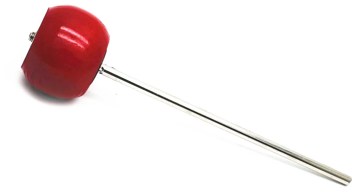 TUOREN Kick Bass Drum Pedal Mallet Red Wood Beater Head Percussion Accessory
