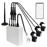 OWON 3-Phase WiFi Smart Home Energy Monitor with 3x80A Circuit-Level Sensors - Vue Real-Time Electricity Meter for Smart Life