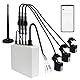 OWON 3-Phasen-WLAN-Smart-Home-Energiemonitor, 3-Phasen-Zangenmessgerät mit 3 80 A Schaltkreisstufen-Sensoren Echtzeit-Stromüberwachung | Solar-| Messgerät