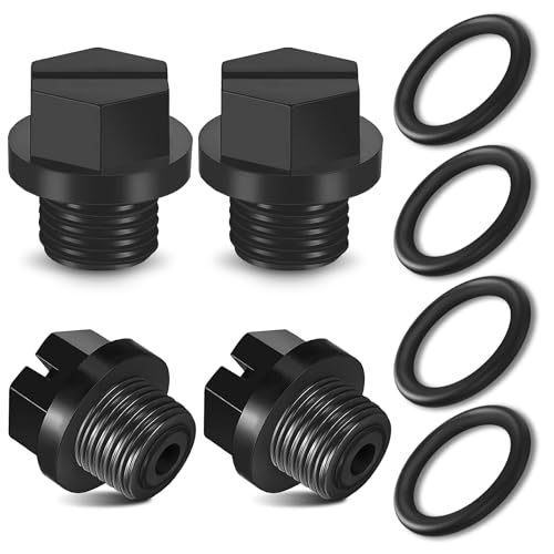 TonGass (4-Pack Black) Drain Plugs with O-Ring Compatible with Hayward Pumps Part Number SPX1700FG Exact Replacement Pool Pump Pipe Plug with Gasket for Hayward Super Pump PowerFlo and MaxFlo Series